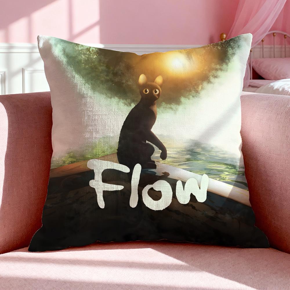 Band F-Flow Cushion Cover Breathable Linen Pillowcase Summer Odorless Eco-Friendly Invisible Zipper Washable