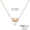 Korean Fashion 18k Gold Acacia Bean Titanium Steel Necklace - Trendy Women's Choker Design