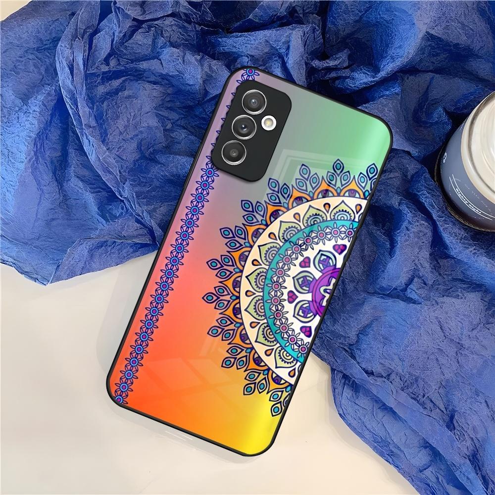 Mandala Chakra Yoga Phone Case for Samsung S25 S24 S30 S21 S23 S20 S22 Fe S10 E S9 Note 20 Pro Ultra Plus glass Cover