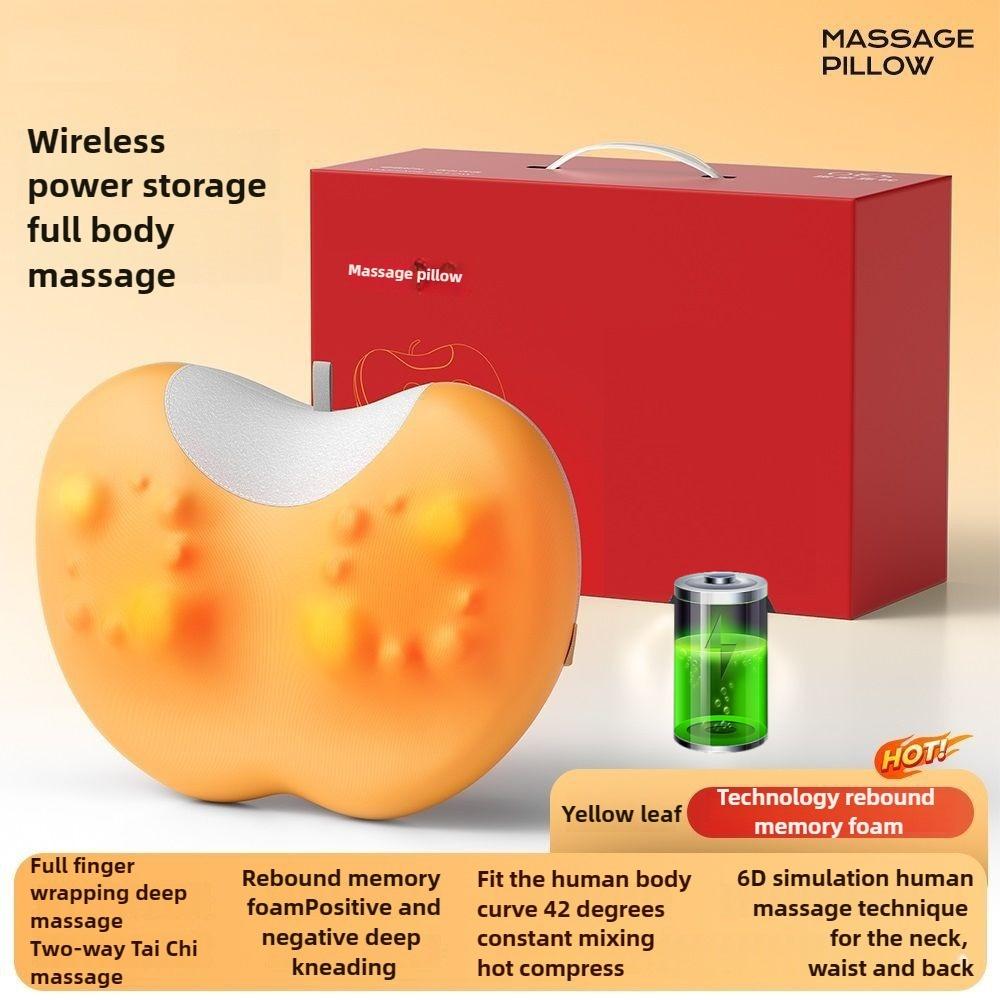 Newest Multifunctional Neck Back Massager Pillow with Heating Deep Tissue Kneading Massage Shoulder Leg Foot Gift