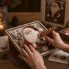 Thick Board Christmas Poke Art No Sewing Snowman Ornament DIY Xmas Needle Craft Desk Styling