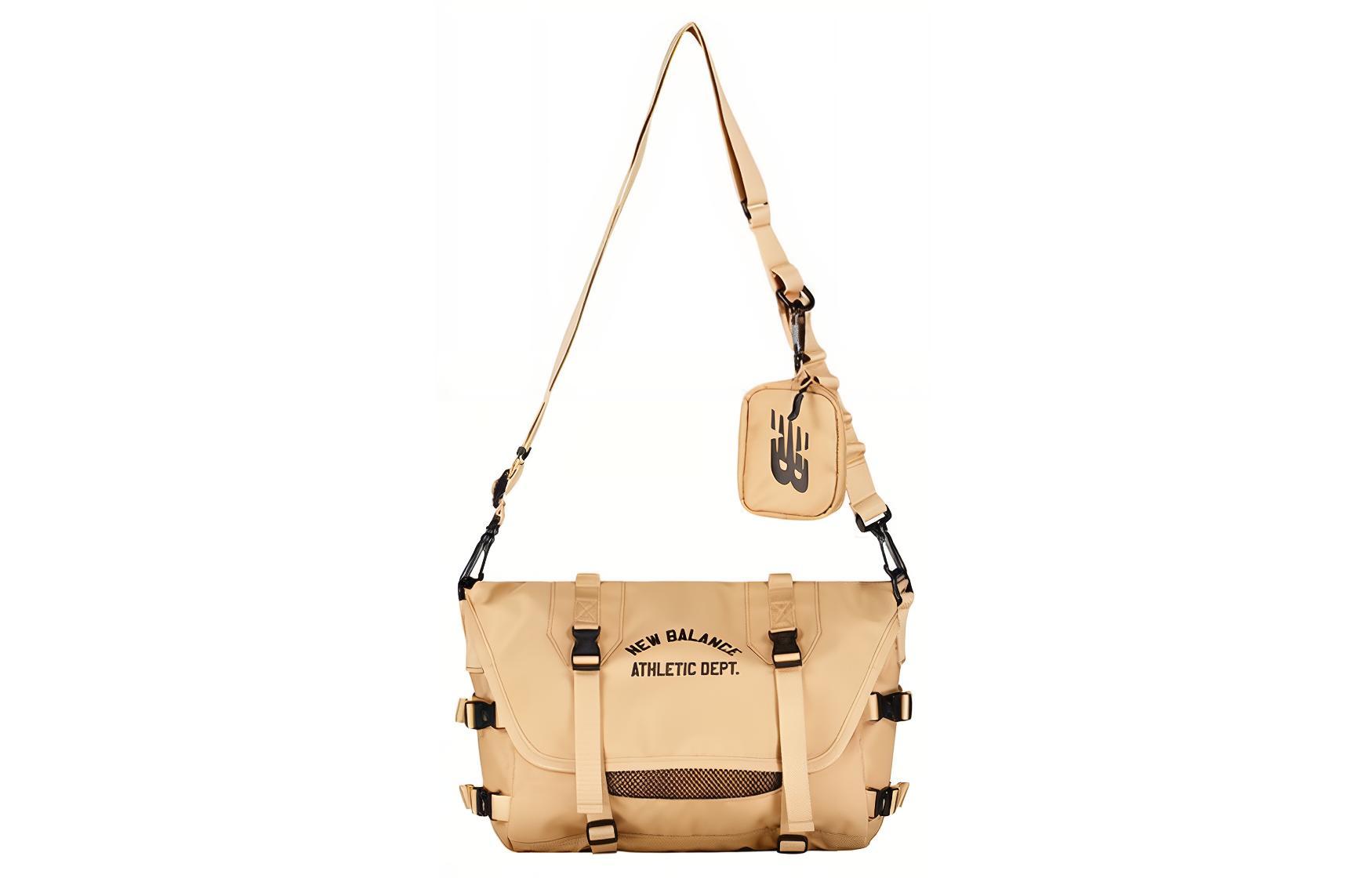New Balance Fabric Messenger Bag, Shoulder Bag, Crossbody Bag Regular Unisex Light Umber LAB41402-DLC