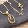 26 Engelse Letters Hanger Ketting Zircon Mode A - Z Initiaal M S C K Trendy Alfabet Lange Ketting Voor Vrouwen Mijn Sieraden