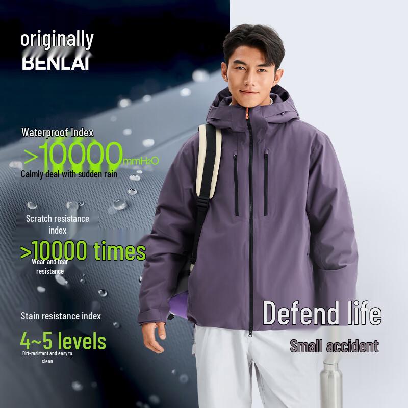 BENLAI Men's Waterproof Windproof Warm Down Jacket
