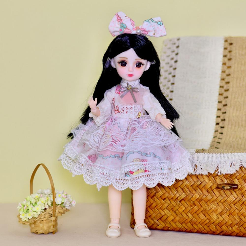 Attractive Eyes 30cm Bjd Doll with Clothes 1/6 SD Princess Makeup Ball Joint Doll  Toddler
