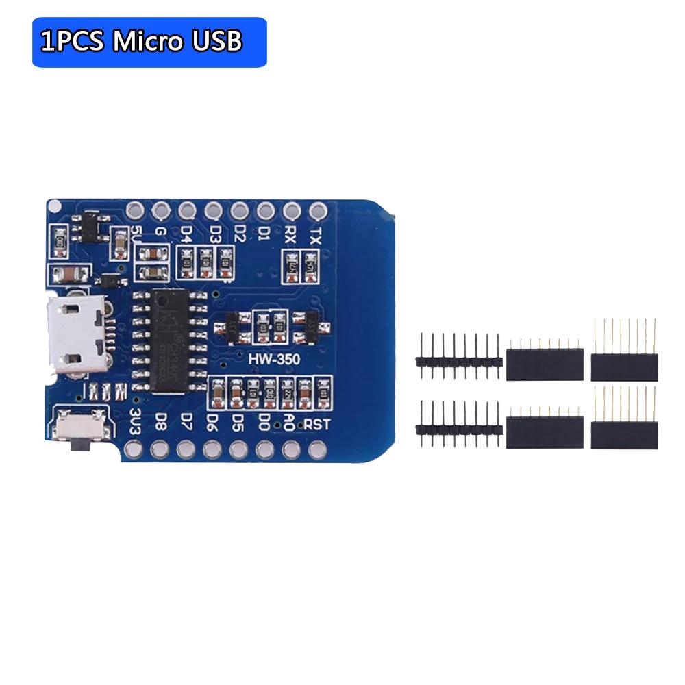50-1PCS ESP8266 ESP-12F ESP-12 Type-C USB Wemos D1 Mini Wifi Development Board D1 Mini Nodemcu Lua Iot Board 3.3V Met Pins