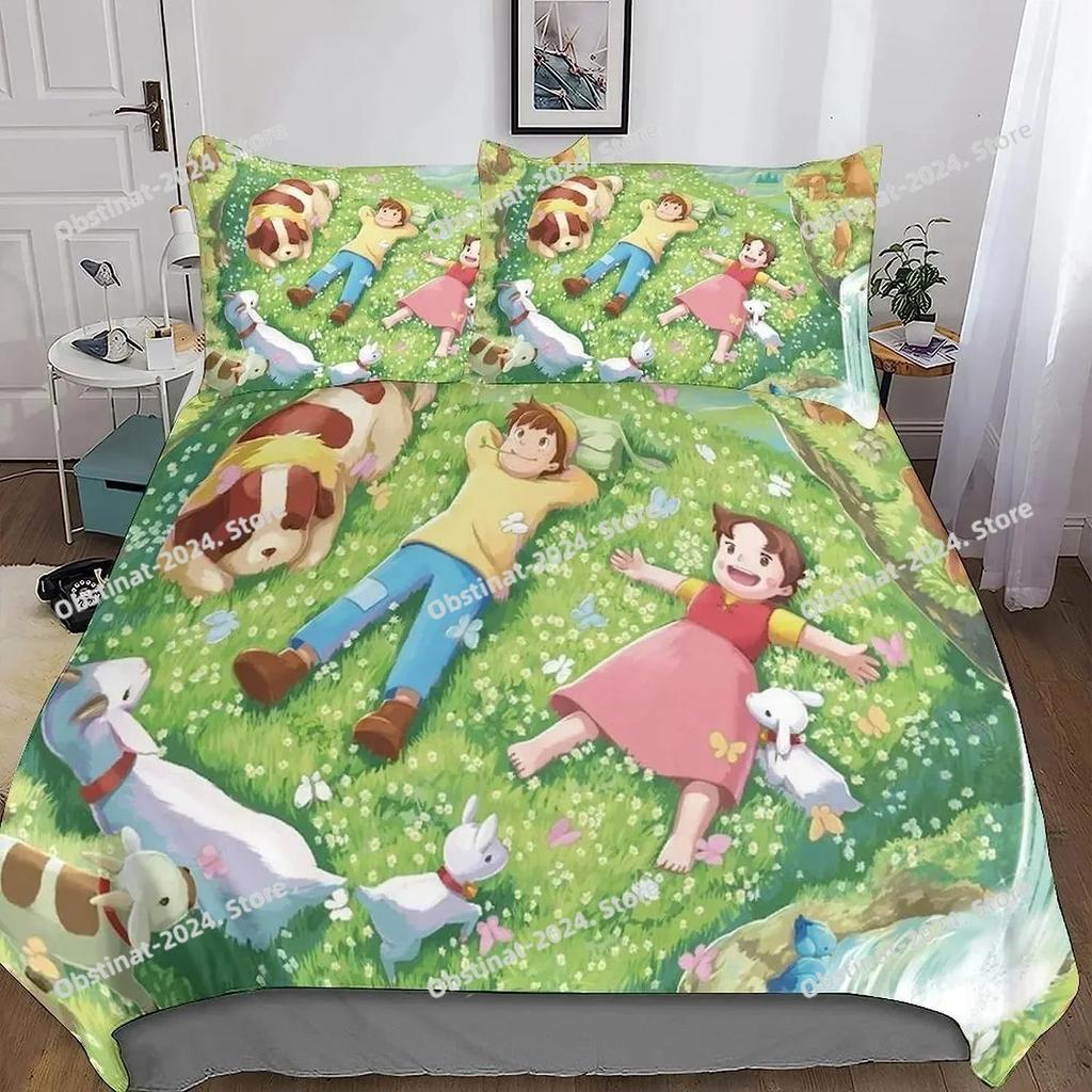 Heidi and Family Duvet Cover SetHeidi Bedding SetHeidi The Girl From The Alps BeddingBedroom Decoration for Children Adults
