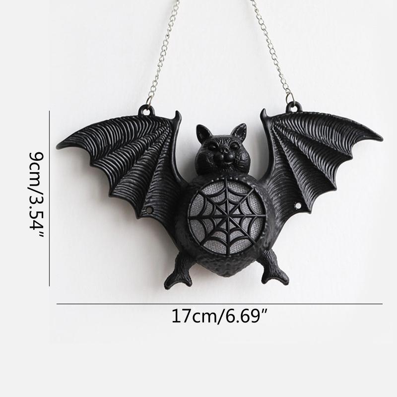 Halloween 3D Gothic Spooky Bats Decoration Halloween Party Supplies Goth Light Scary Black Bat Light for Home Yard