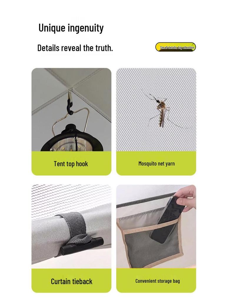 Automatisches Outdoor-Campingzelt: Insektensicher und Sonnenschutz