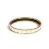 Patterned Print Funny Ice Cream Enamel, Gold Plated, Metal Bangles Women's White H214411F C6