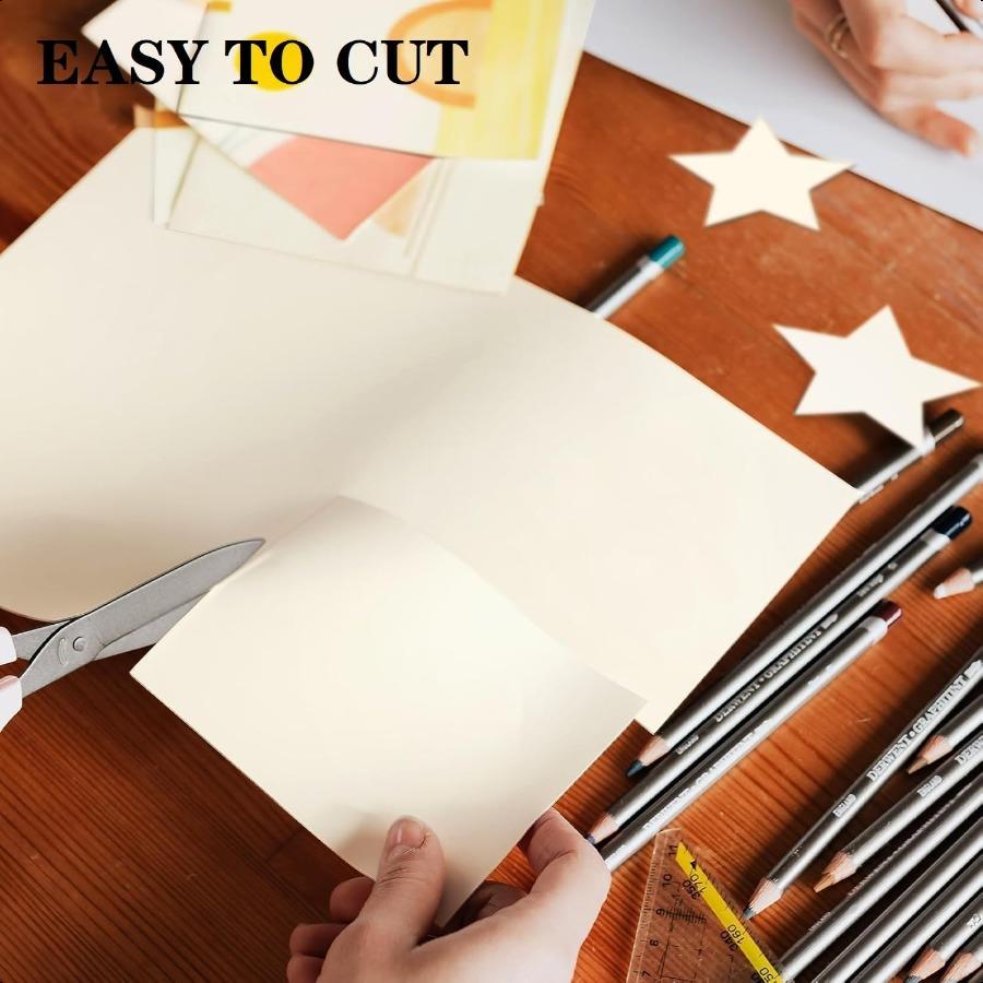 8.5x 11 Cream Art Drawing Paper for Painting Construction Bulk 80gsm Craft Paper for Sketch Doodles Coloring 150 Sheets