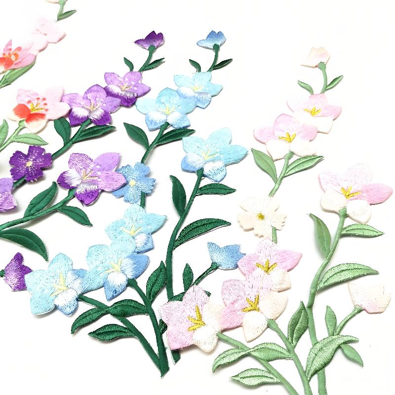 Flower Ironing Stickers Embroidered Patches Decals Skirts Clothing Accessories Decorative Fabric Patches