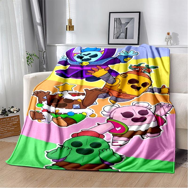 2025 New Style Brawlls  Cartoon Game Blanket,Soft Throw Blanket for Home Bedroom Bed Sofa Travel Picnic Cover Kid Gift