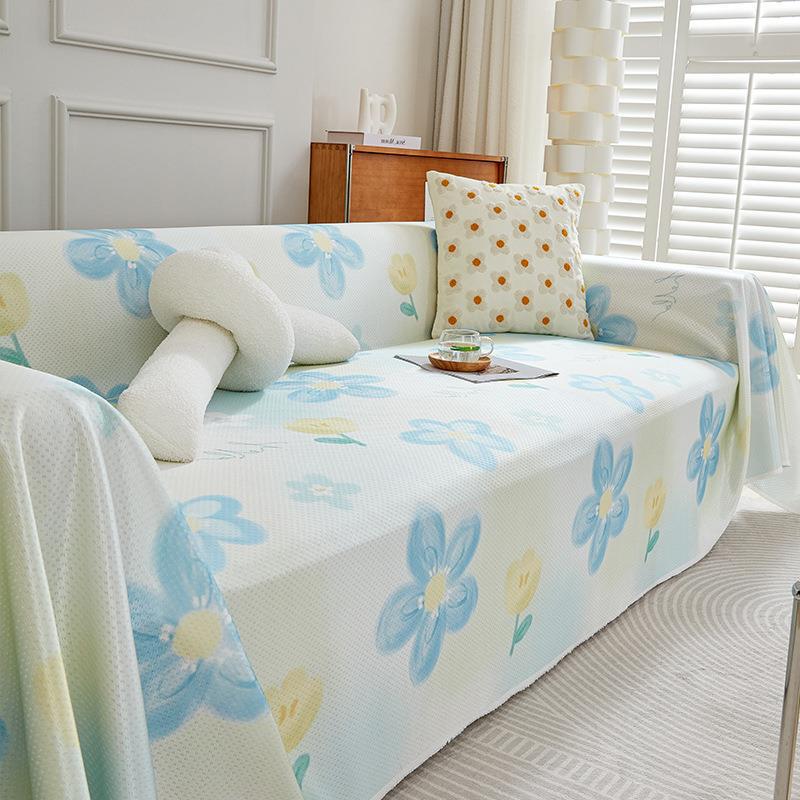 Ice Silk Sofa Cover, Summer Cartoon Cute Sofa Cover, Cute Fun Sha Releases Full Package Sofa Cover
