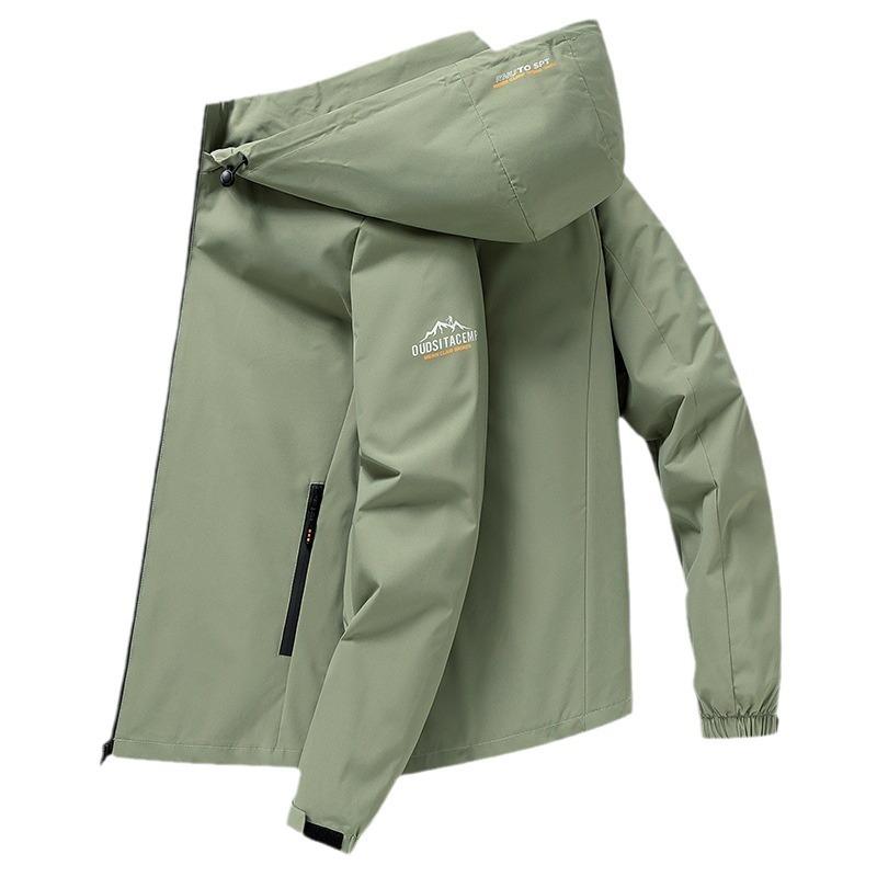 Men's Hooded Jacket Jacket Spring and Autumn Men's Casual Jacket Sports Trench Coat Windproof Men's Jacket