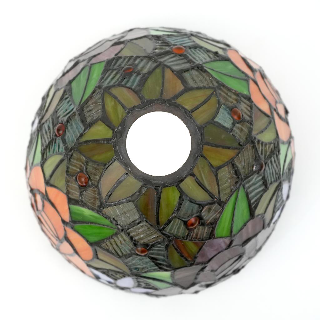 1pc Replacement Retro Wall Lamp Shade, Modern Bedroom Dining Table Room Decoration Lamp, Stained Glass Rose Lampshade