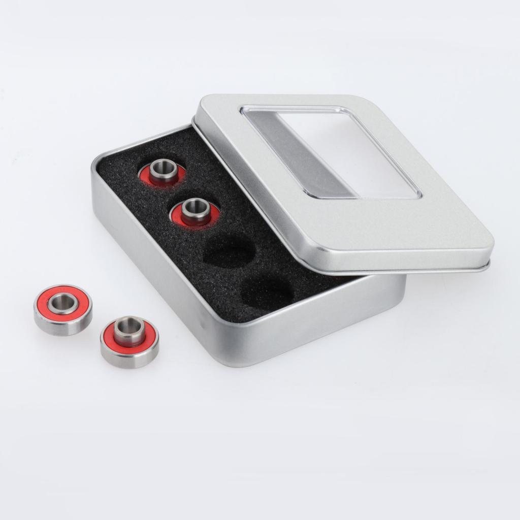 8x Skateboard Bearings ABEC 11 Precision 608 2RS with and Washers for Longboard, Scooter, Roller Skates, Inline Wheels