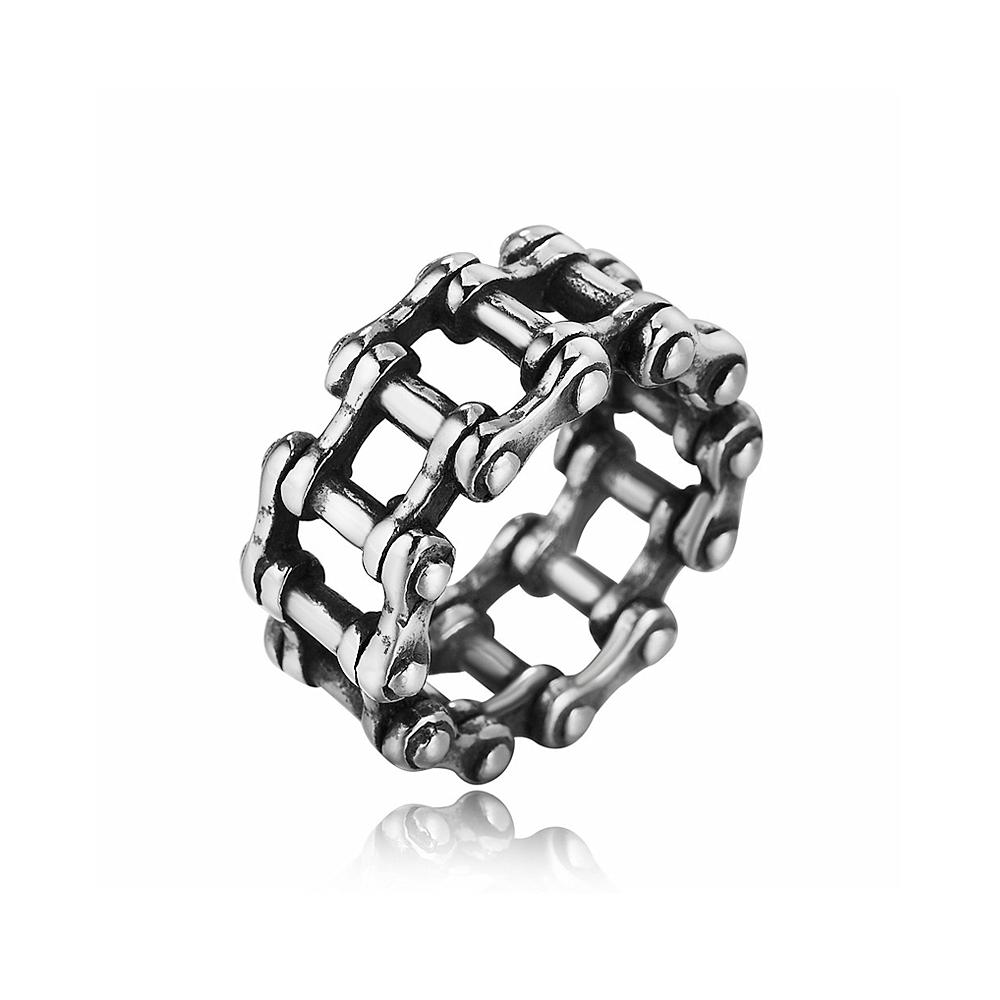 Fashion Simple 316L Stainless Steel Link Chain Rings For Men Women Punk Hip Hop Personality Retro Ring Party Biker Jewelry Gifts