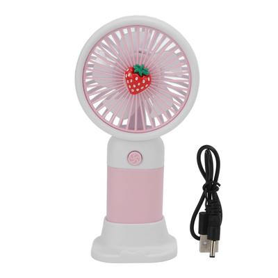 Ventilateur portatif rechargeable USB avec cordon, motif fraise