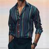 Men's Casual Striped Plaid Lines Are Soft and Comfortable Spring and Summer Button Fashion Design
