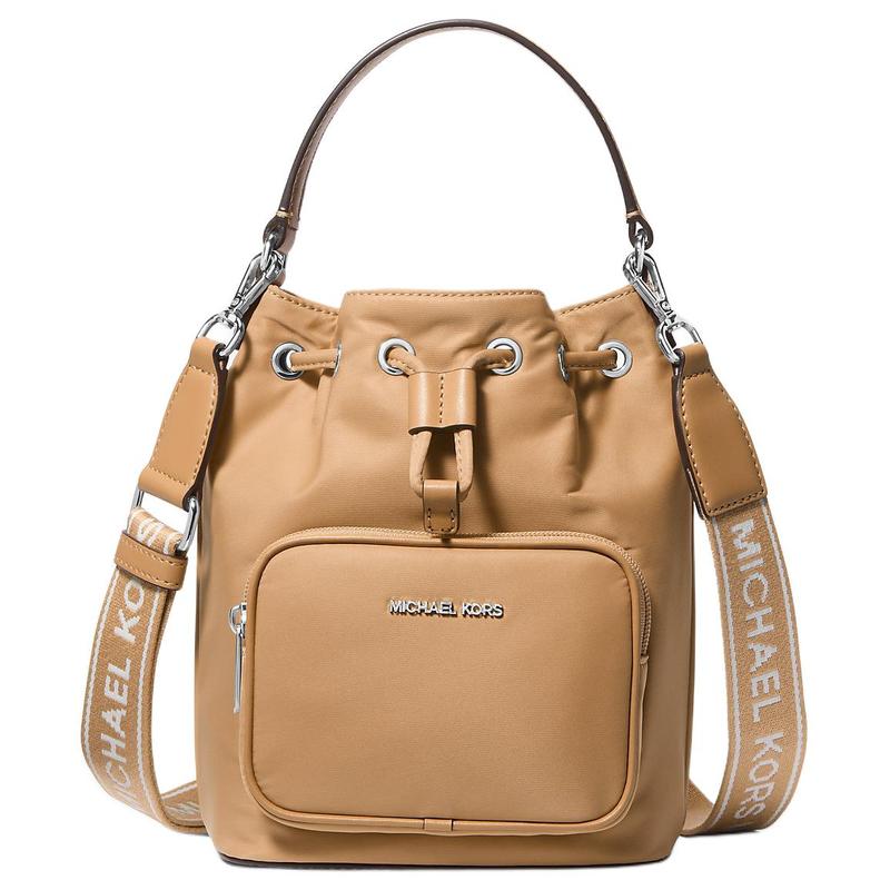 MICHAEL KORS Khai Khai Logo Nylon Handbag Small Women Peanut коричневый