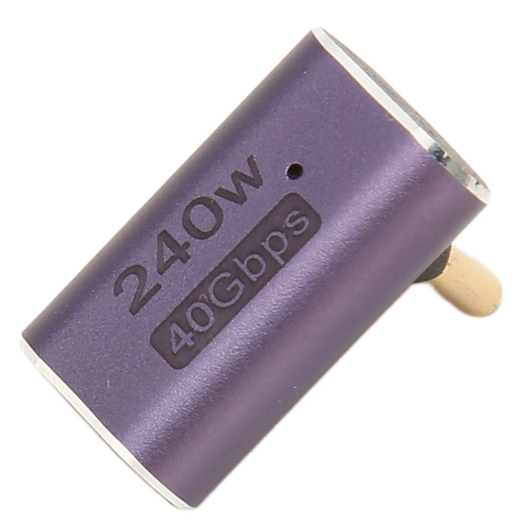 Adaptateur USB C Femelle vers USB C Mâle PD 240W 8K 60HZ Haute Vitesse 40Gbps USB4.0 C Adaptateur à Angle Droit