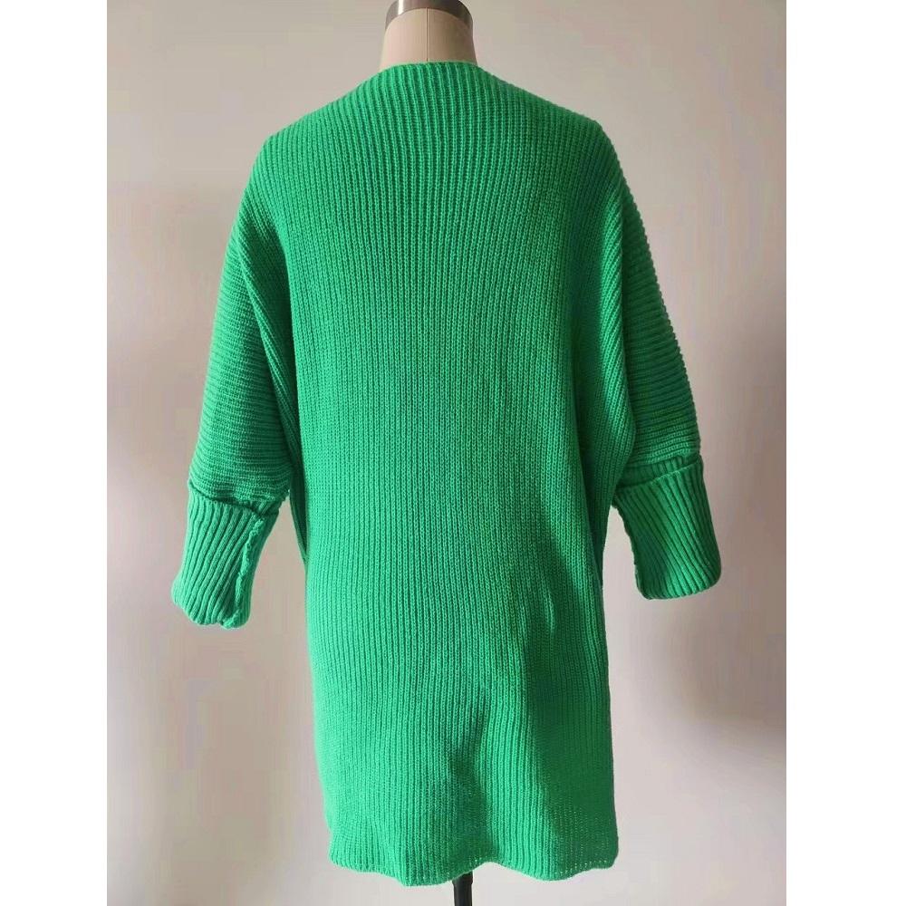 Dámské podzimní zimní pletené svetry kardigany kabáty dámské nadměrné volné dlouhé svetry svrchní oděvy