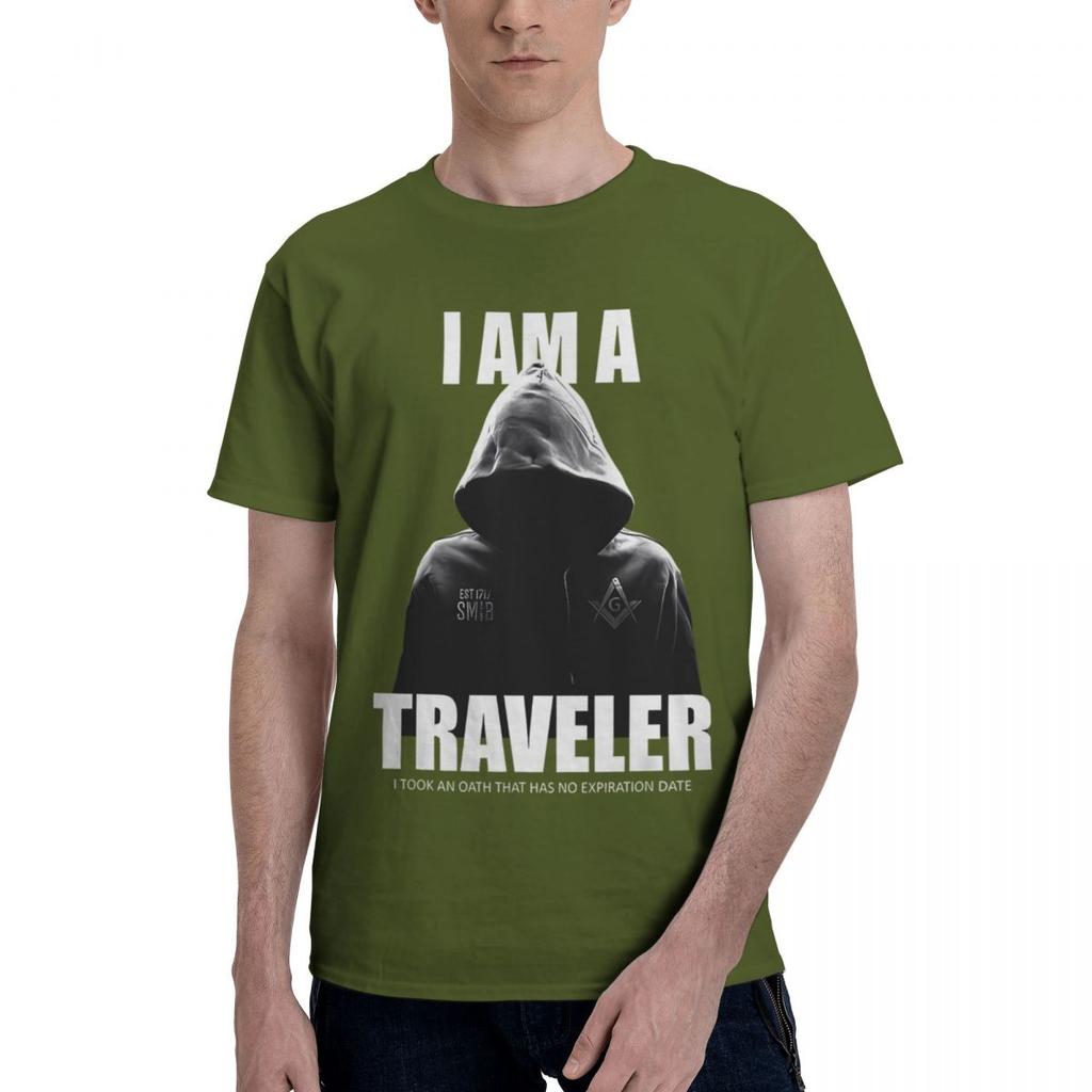 I Am A Traveler SMIB Freemason 100 Cotton Casual Breathable Confortable Kawaii Funny TShirt For Men Funny Gift