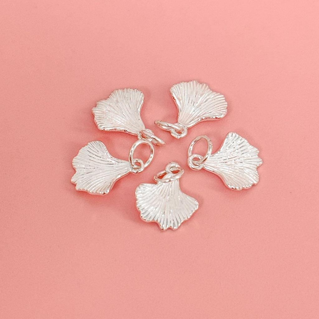 S999 Sterling Silver Beach Pendant with DIY Crystal Beads and Stringing Rope for Bracelets and Necklaces - Fresh Chinese Style