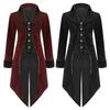 Amazon European and American Plus-Size Tailcoat Medieval Renaissance Retro Clothing Mid-Length Punk Men's Coat