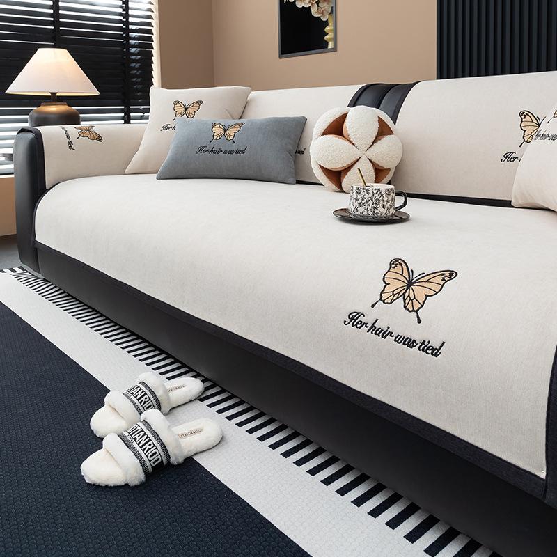 

Sofa Cushion New Light Luxury High-End Four-Season Universal Seat Cushion Nordic Seat Cushion Sofa Cover Cloth 70*70cm