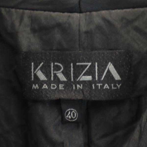 KRIZIA Made in Italy Wool Blend Jacket 40 Black series High neck Women Used