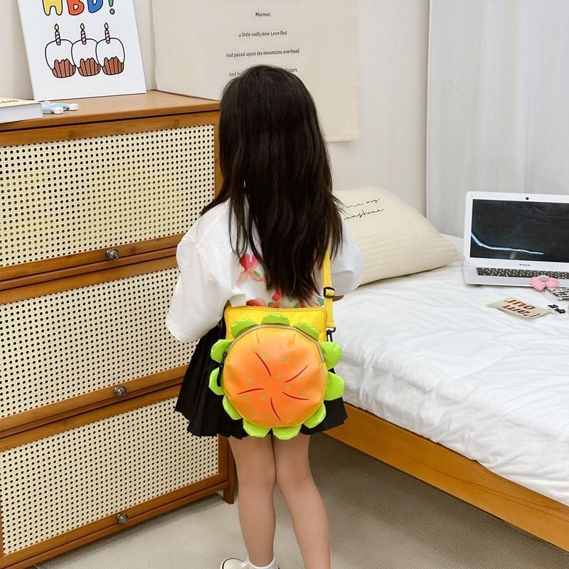 

Cute And Creative Children s Hamburger Cartoon Crossbody Bag For Boys And Girls Small Burger