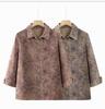 Women's Traditional Style Seven-Sleeve Top and Pants Set for Middle-aged and Elderly