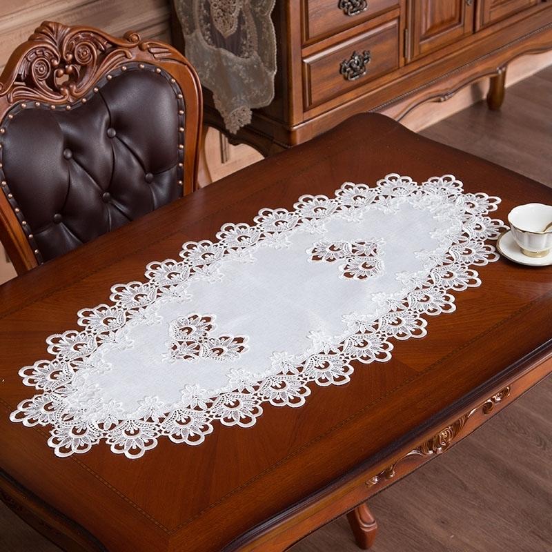 Moderne Damaststickerei Borte Ovale Tischdecke Europäischer Stil Möbel Hotel Restaurant Dekorative Abdeckung Tapete Küche Nappe