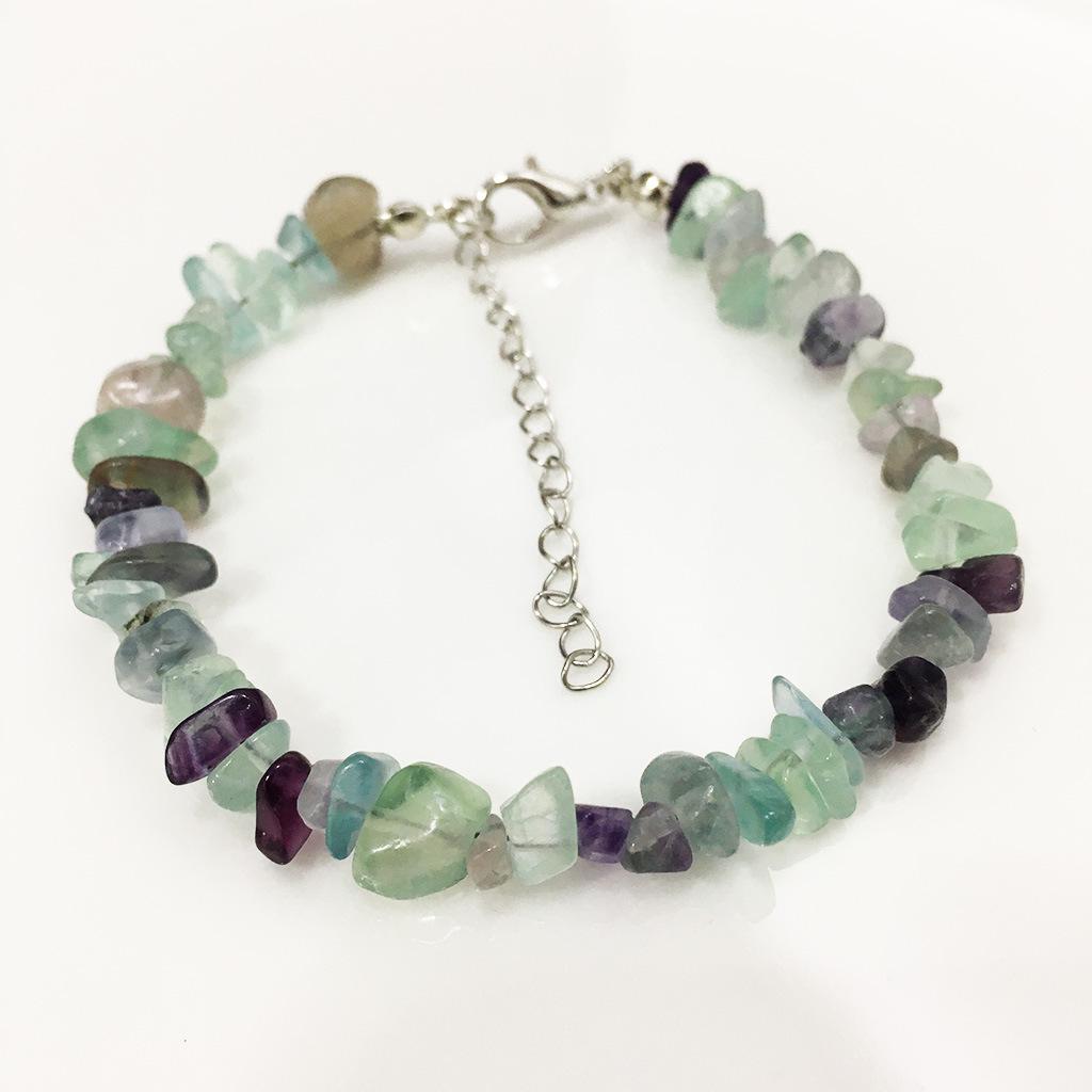 Pink Purple Agate Crystal Beaded Bracelet - Semi-Precious Gift for Female Students & Best Friends