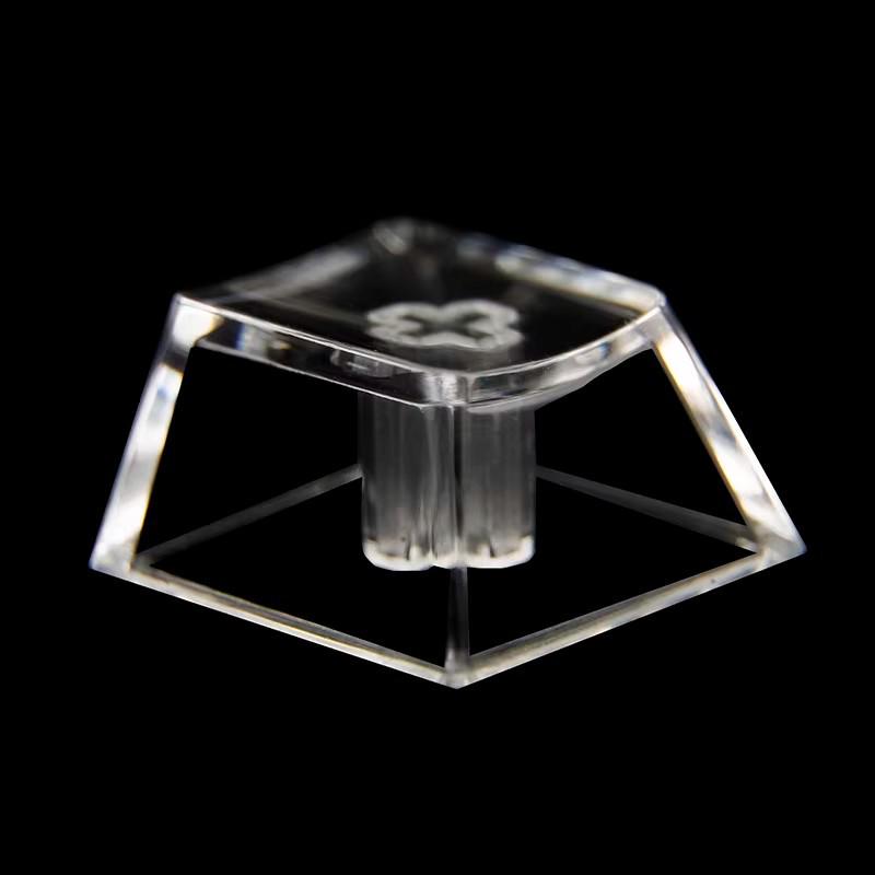 R1 PC-Material Transparente Tastenkappen mit R4-Höhe & R2 Kreuz-Chrysanthemen-Design für Mechanische Tastatur