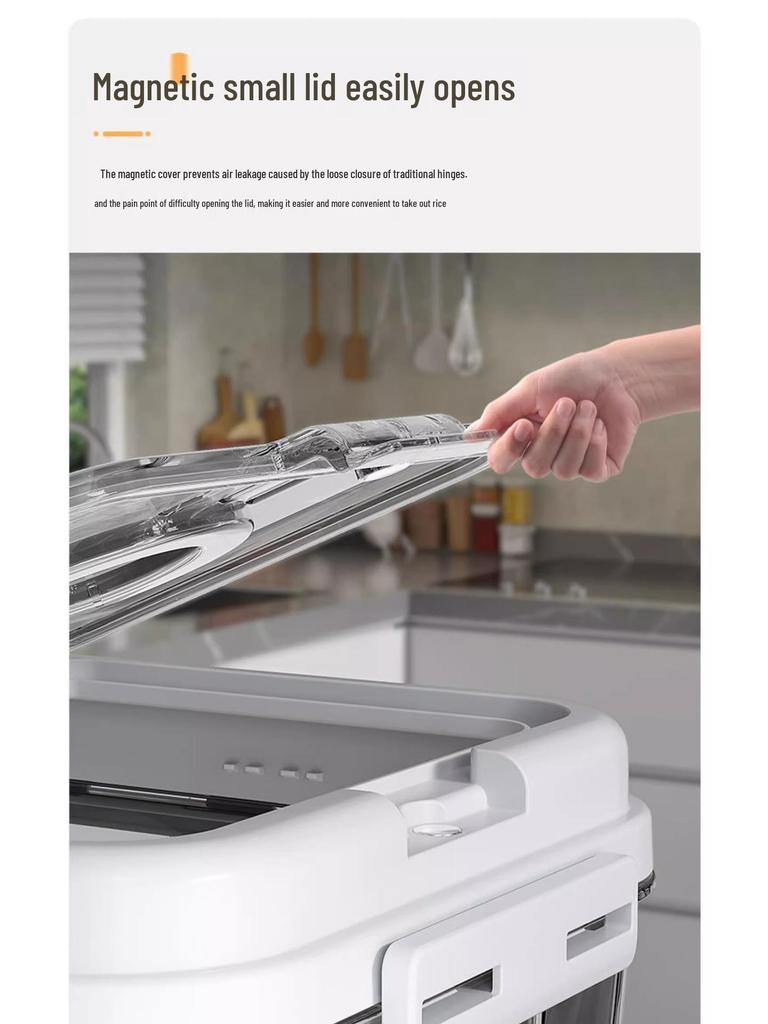 Sealed Grain Storage Bin - Insect and Moisture Proof Rice and Flour Container