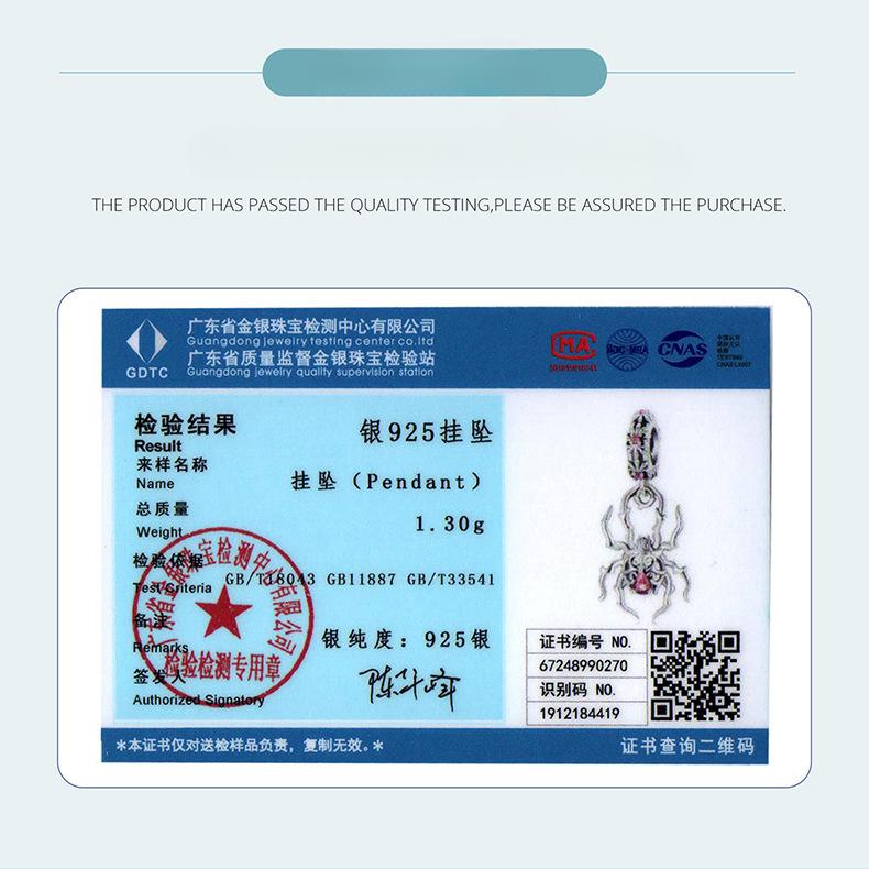 Pandantiv Păianjen din Argint Sterling 925, Mărgele Brățară DIY cu Mărgele Accesorii Farm Vânzări Directe