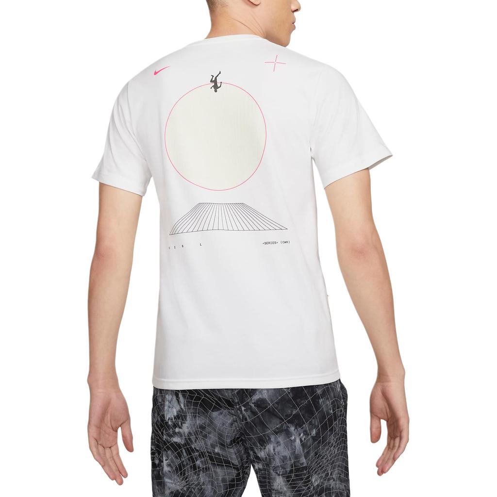 Nike T Shirts Men's White Crew Neck Moderate DB0873-100