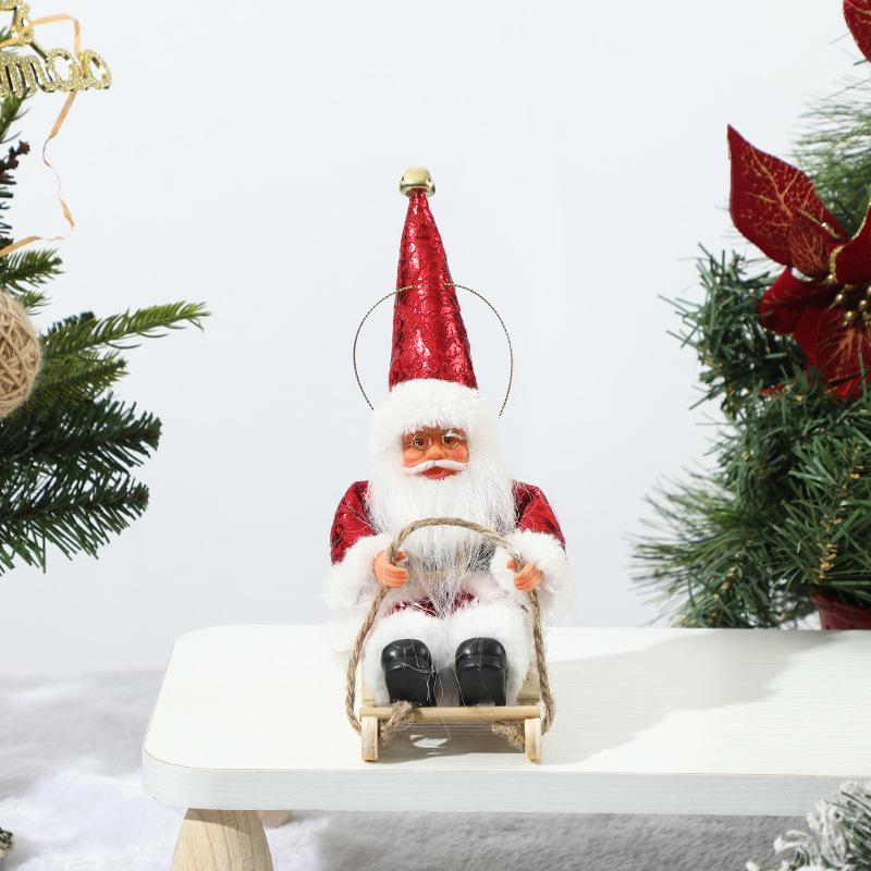 Christmas Santa Claus Skiing Doll Tree Pendant