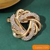 High-End Rhinestone Women's Scarf & T-Shirt Knotting Brooch Pin Accessory