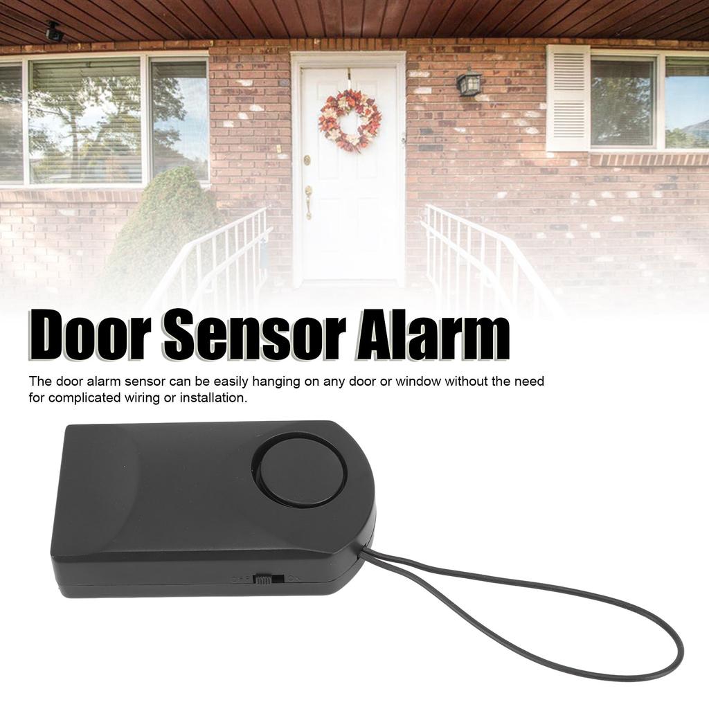 Door Alarm Sensor 120db Loud Wireless Door Alarm Hanging Contact Sensor Black Alarm