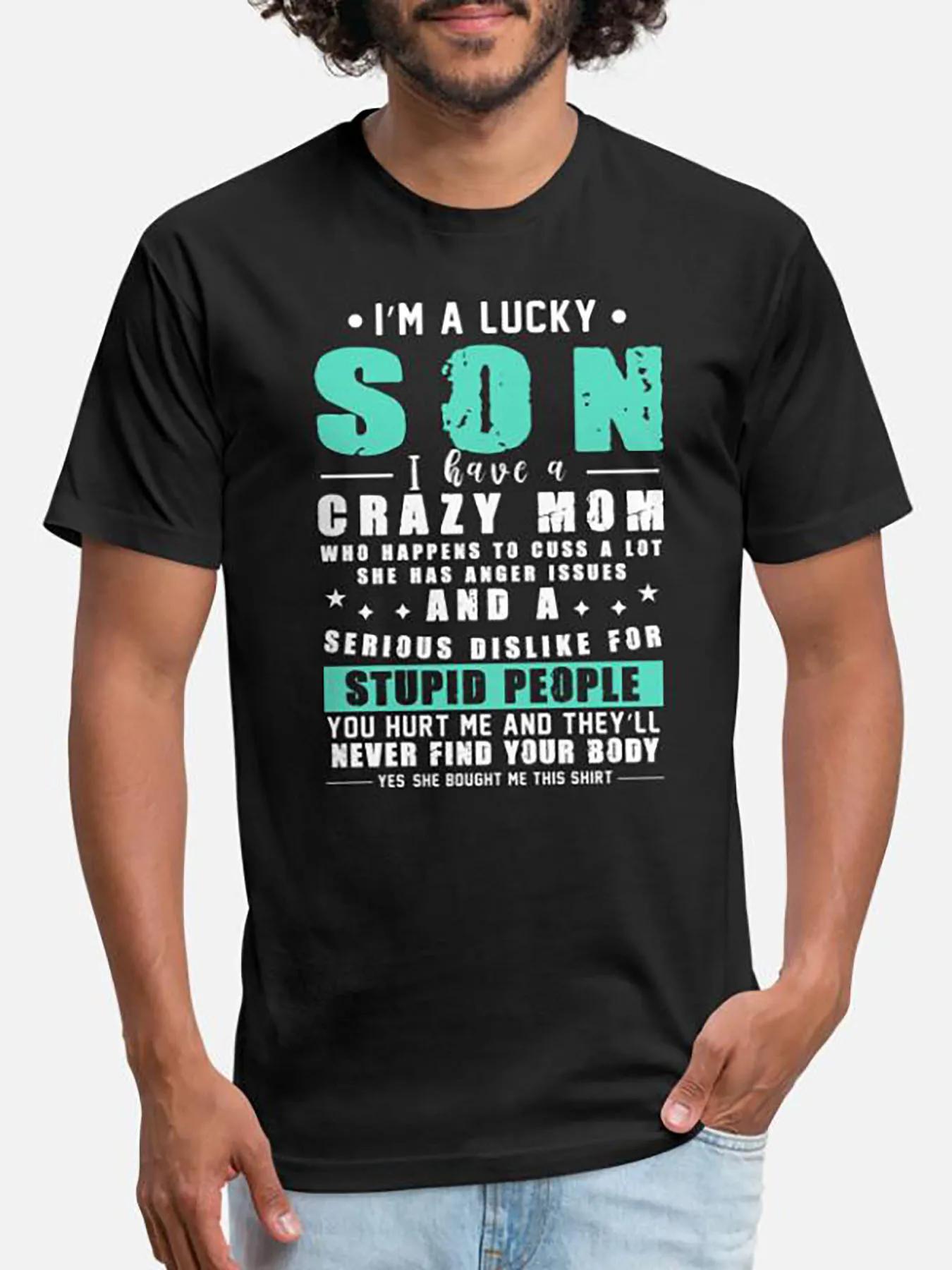 Lucky Son Graphic Tshirt - Funny Patterned Crew Neck Shor... XXL