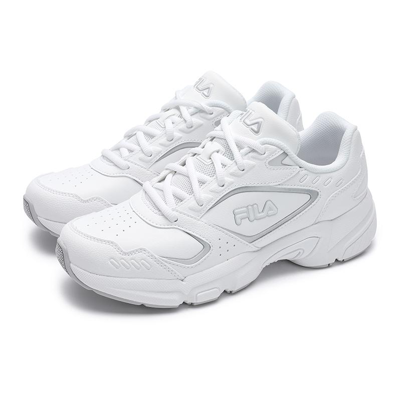 Fila DECIMUS Cushioning Low Top Running Shoes Women's White Silver F12W512148FBL
