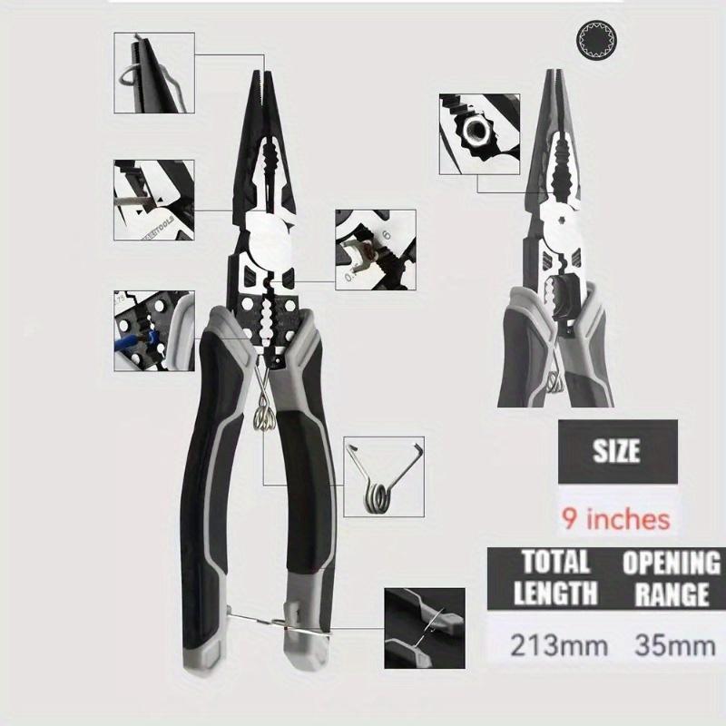1Pc Universal Multifunctional Diagonal Pliers Needle Nose Pliers Hardware Tools Universal Wire Cutters Electrician Wire Pliers
