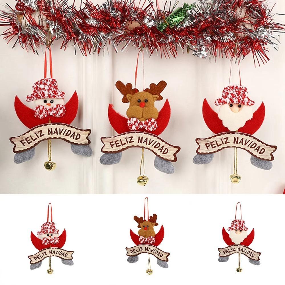 Cartoon Christmas Snowman Bell Ornament Christmas Tree Hanging Decoration  Home Xmas Decoration