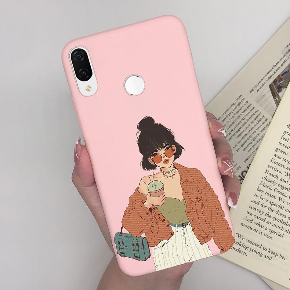 For Huawei Nova 3i Nova4 Case Shockproof Matte Cute Cartoon Soft Silicone Phone Back Cover For Huawei P Smart Plus Nova 3i Coque