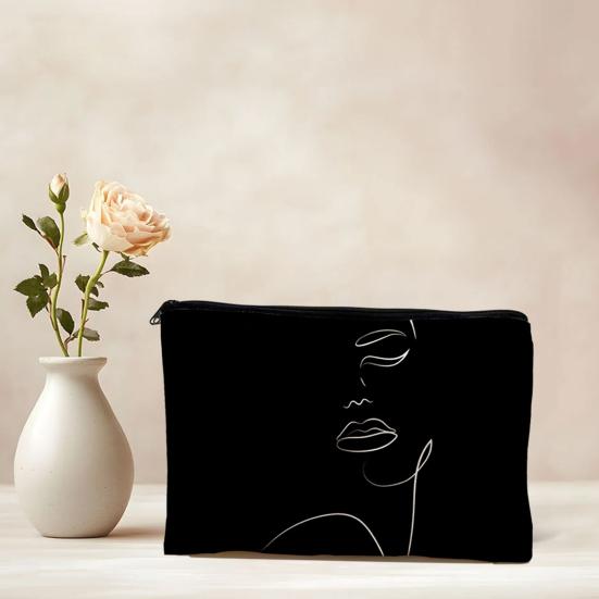 Storage Bag, Greek Style Pattern Printed, with Smooth Zipper Toiletry Bag, Wear-Resistant Splash-Proof Makeup Bag, for Outdoor Travel Use
