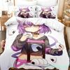 Hololive Nekomata Okayu Bedding Set Single Twin Full Queen King Size Aldult Bedroom Duvetcover 3D Anime Boys Cover Bed Set
